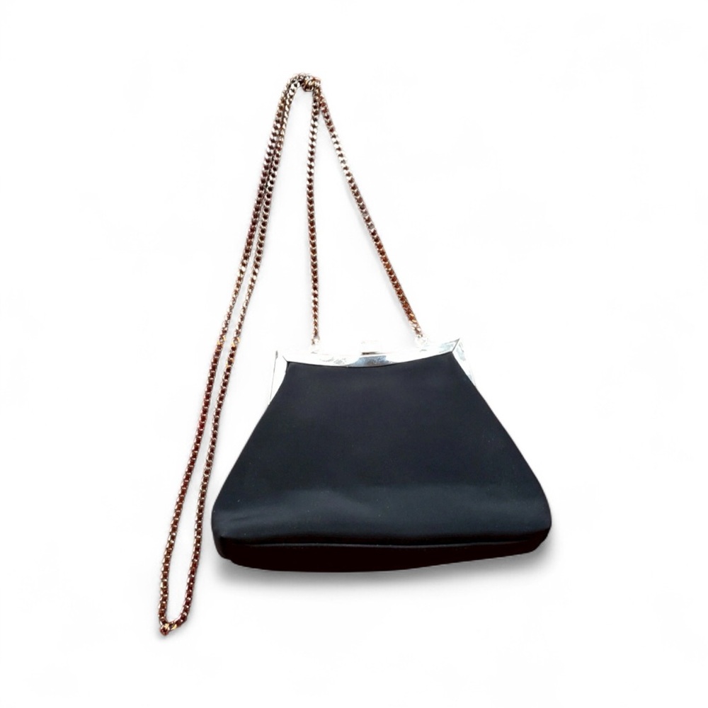 Vintage Liz Claiborne NAVY Fabric Evening Purse